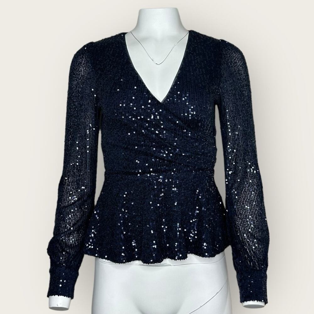 NWT | Parker | Petrina Sequin Top | Blue | XS - Picture 2 of 16